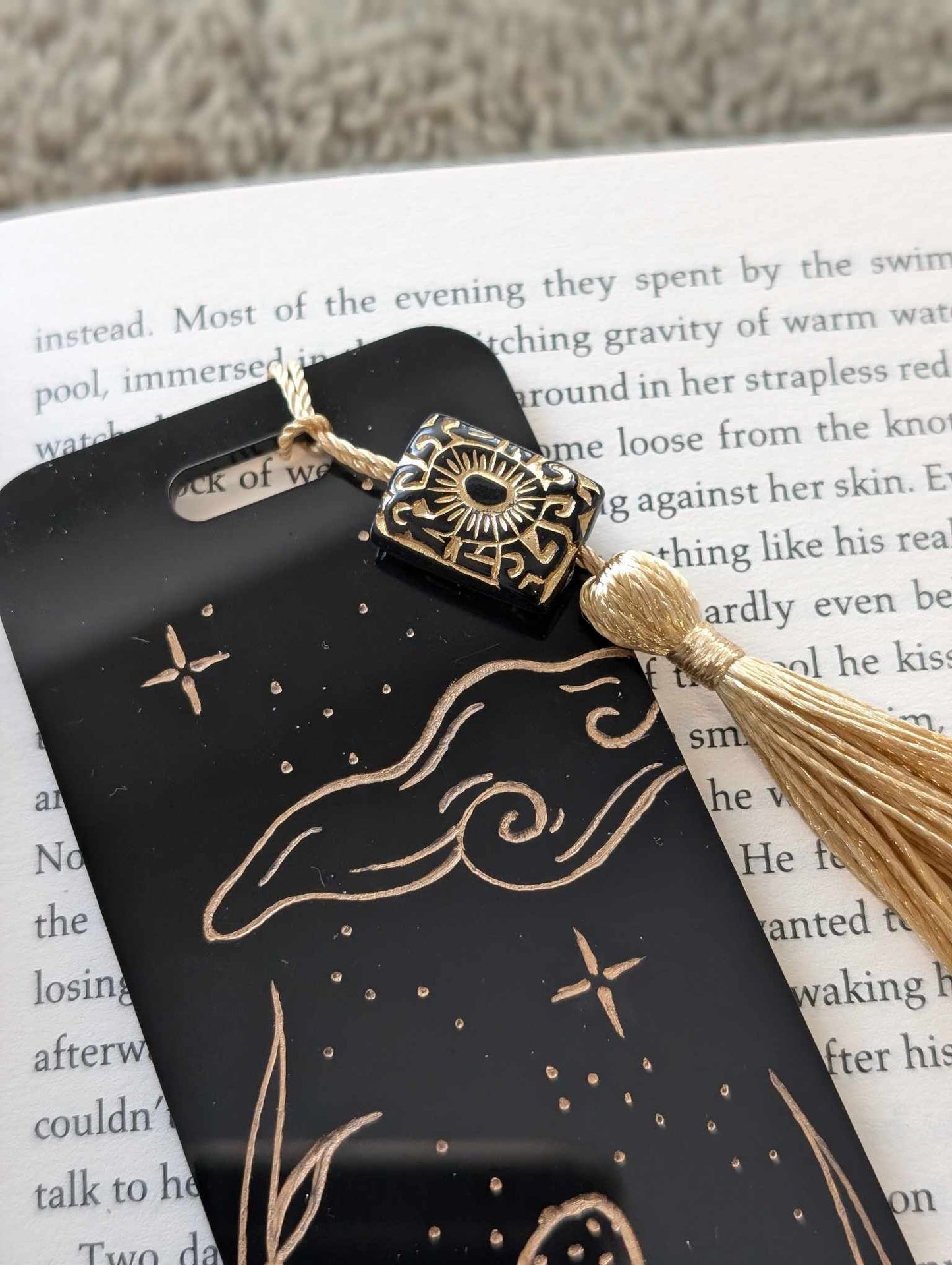 Black & Gold Acrylic Bookmark