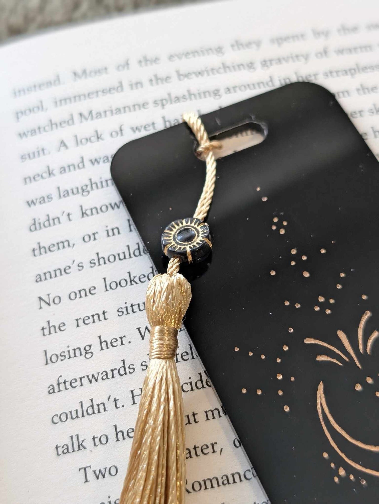 Black & Gold Acrylic Bookmark