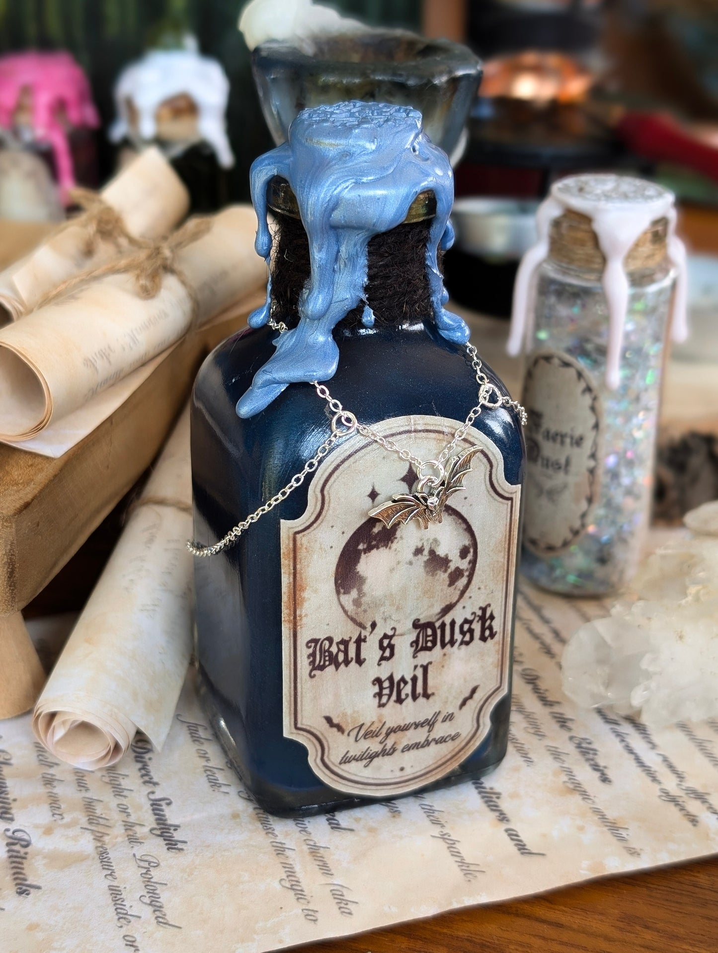 Bat's Dusk Veil | Bookish Decorative Potion Bottle