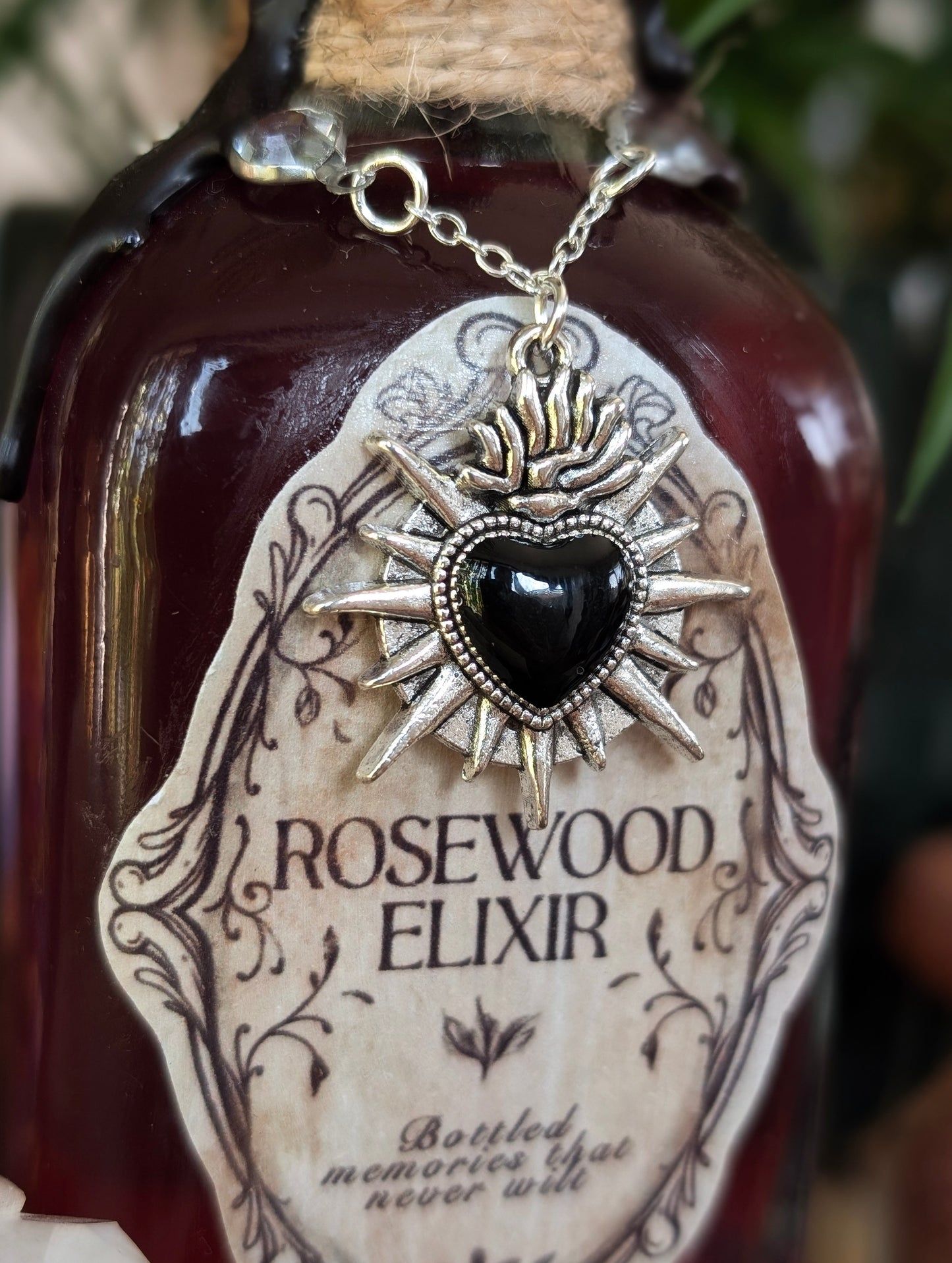 Rosewood Elixir | Decorative Potion Bottle
