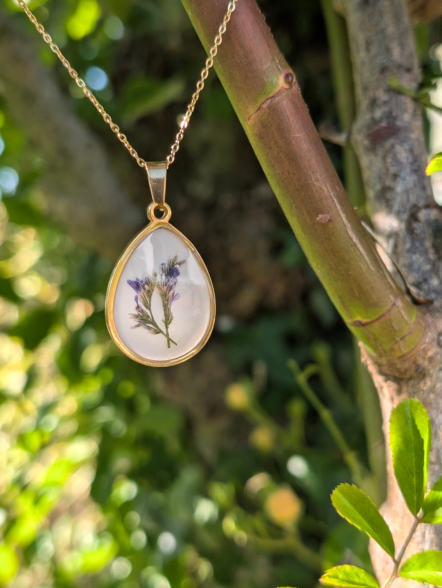 Purple Lovers Grass Teardrop | Original Flora Necklace