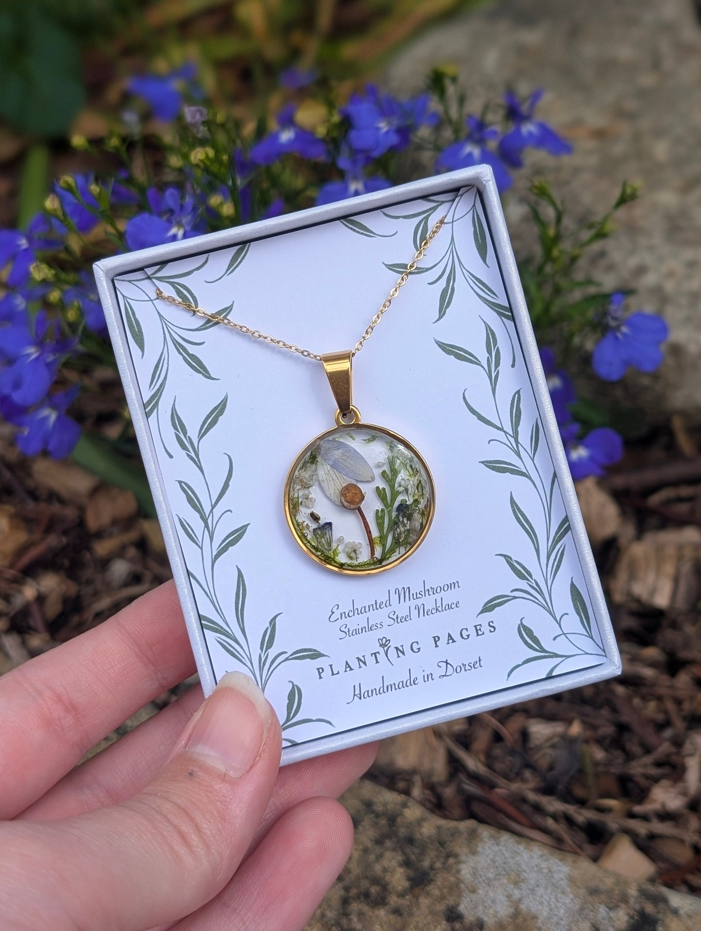 An Enchanted Spring | Original Mushroom Necklace