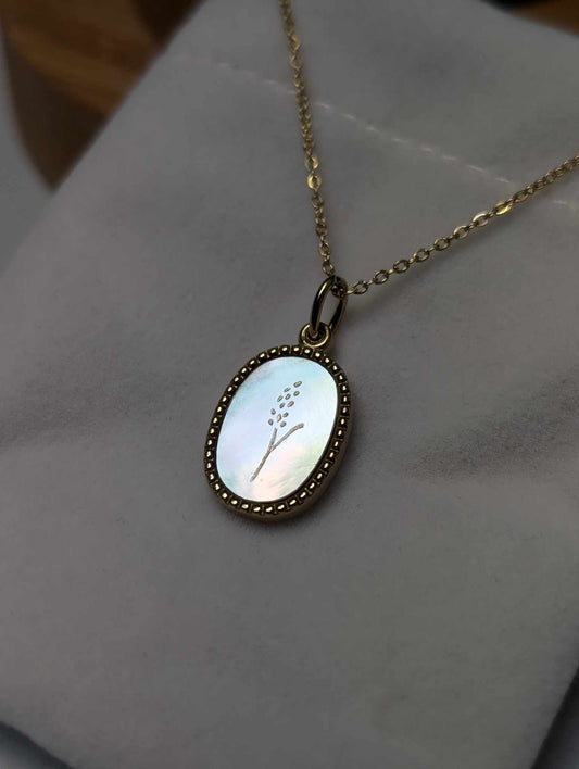Hand Engraved Gold Necklace