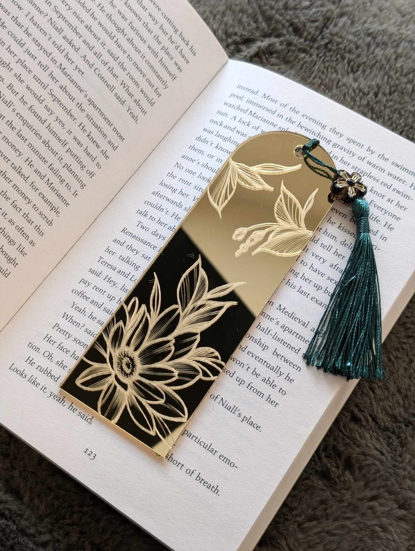 Acrylic Gold Mirror Bookmark