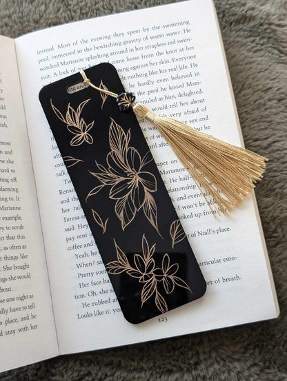 Black & Gold Acrylic Bookmark
