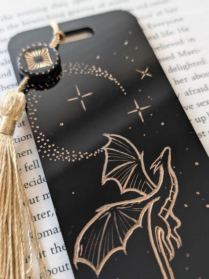 Black & Gold Acrylic Bookmark