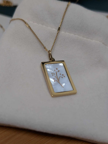 Hand Engraved Gold Necklace