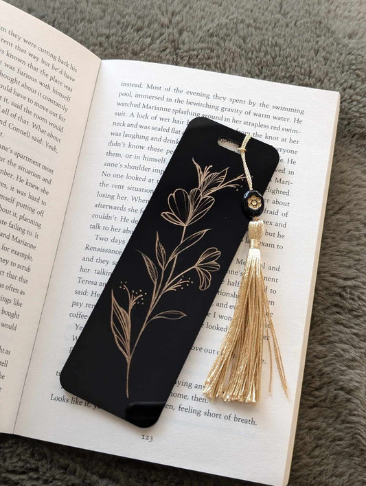 Black & Gold Acrylic Bookmark