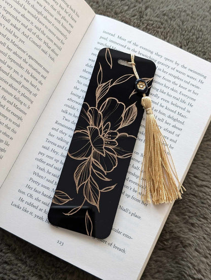 Black & Gold Acrylic Bookmark