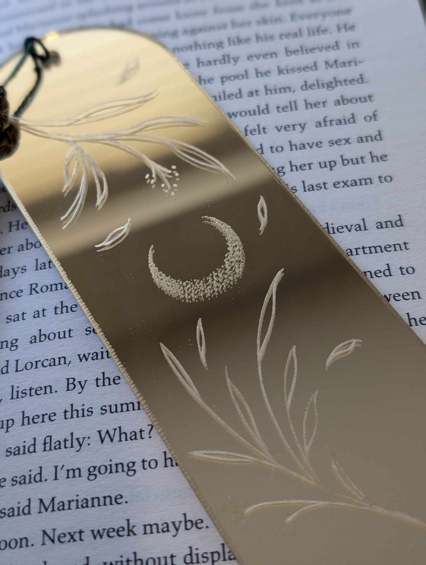 Acrylic Gold Mirror Bookmark