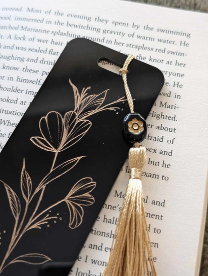 Black & Gold Acrylic Bookmark