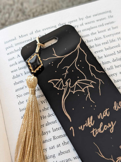 Black & Gold Acrylic Bookmark