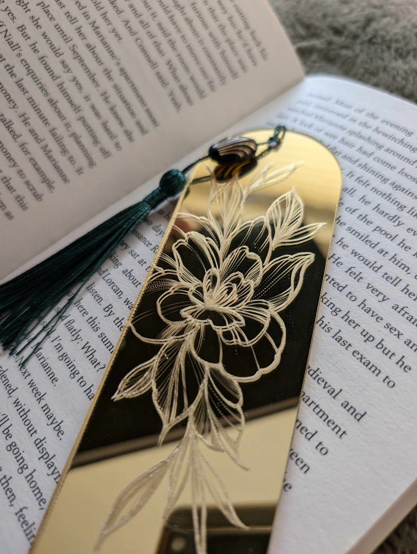 Acrylic Gold Mirror Bookmark