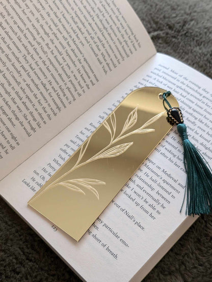 Acrylic Gold Mirror Bookmark