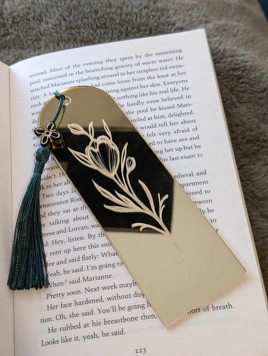 Acrylic Gold Mirror Bookmark