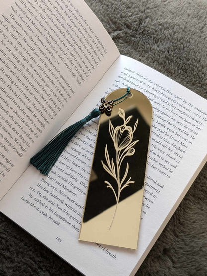 Acrylic Gold Mirror Bookmark