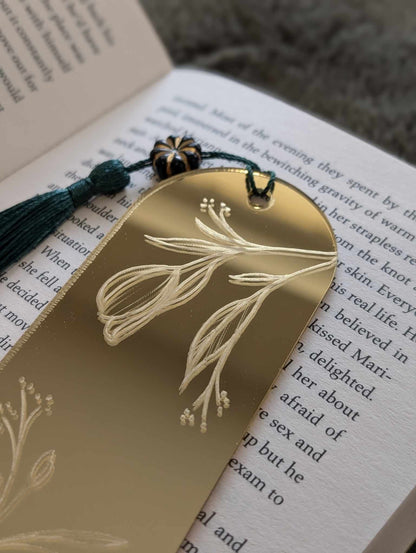 Acrylic Gold Mirror Bookmark