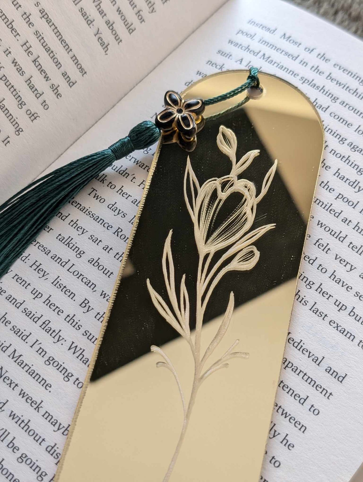 Acrylic Gold Mirror Bookmark