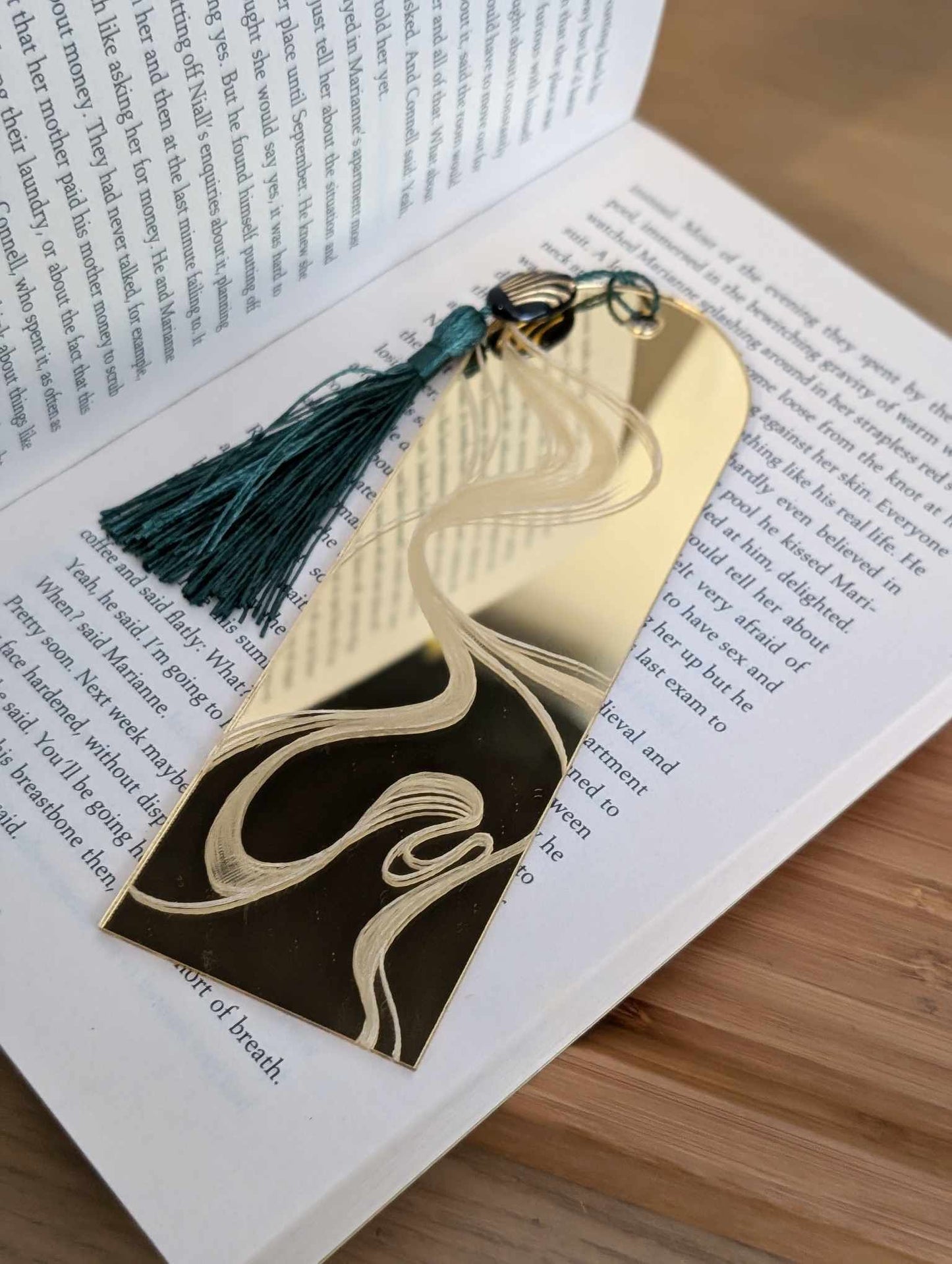 Acrylic Gold Mirror Bookmark