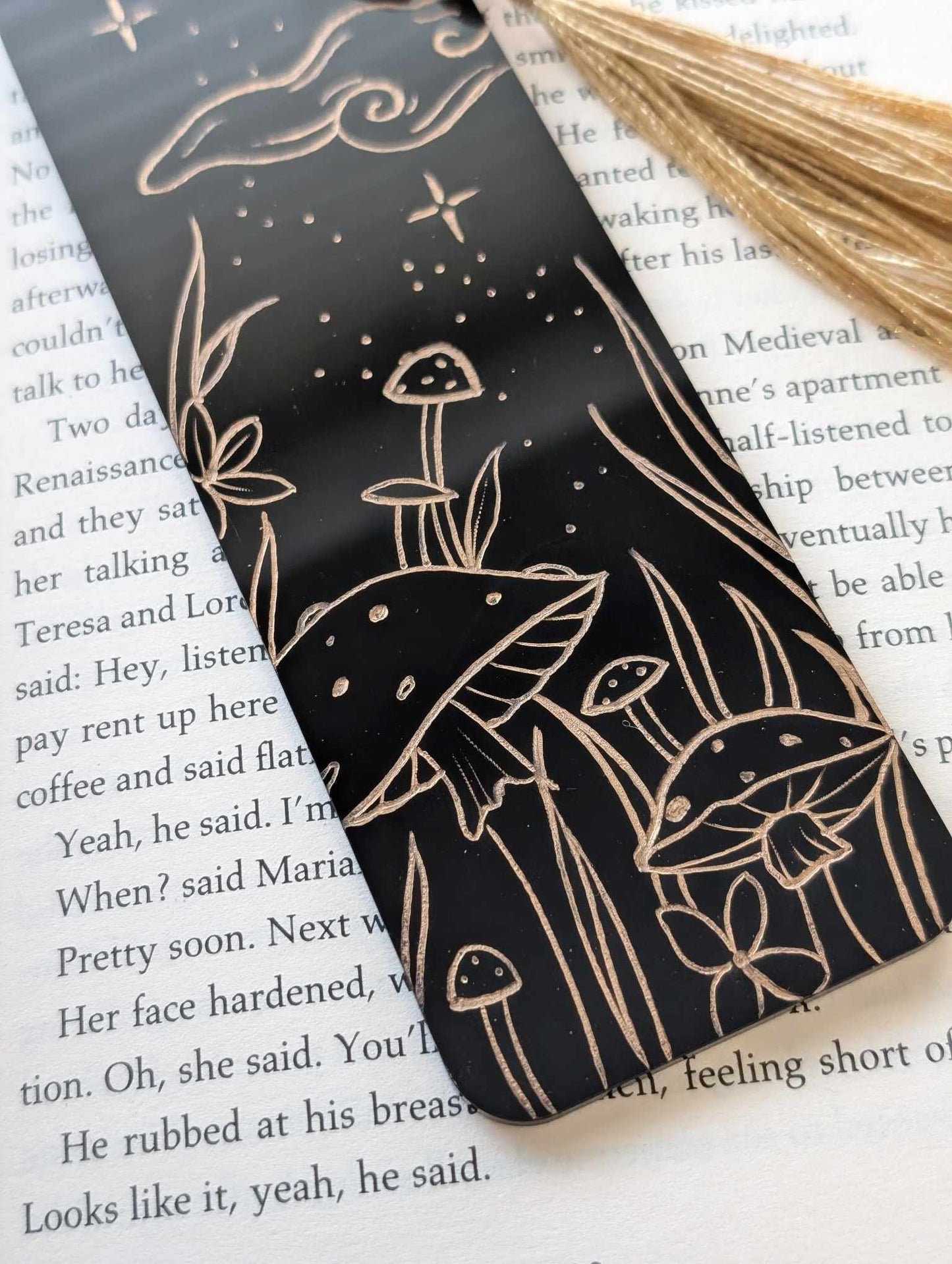 Black & Gold Acrylic Bookmark