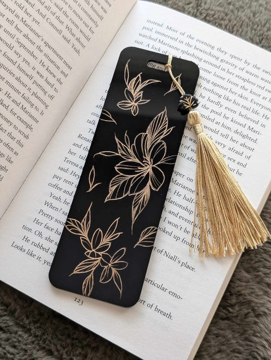 Black & Gold Acrylic Bookmark
