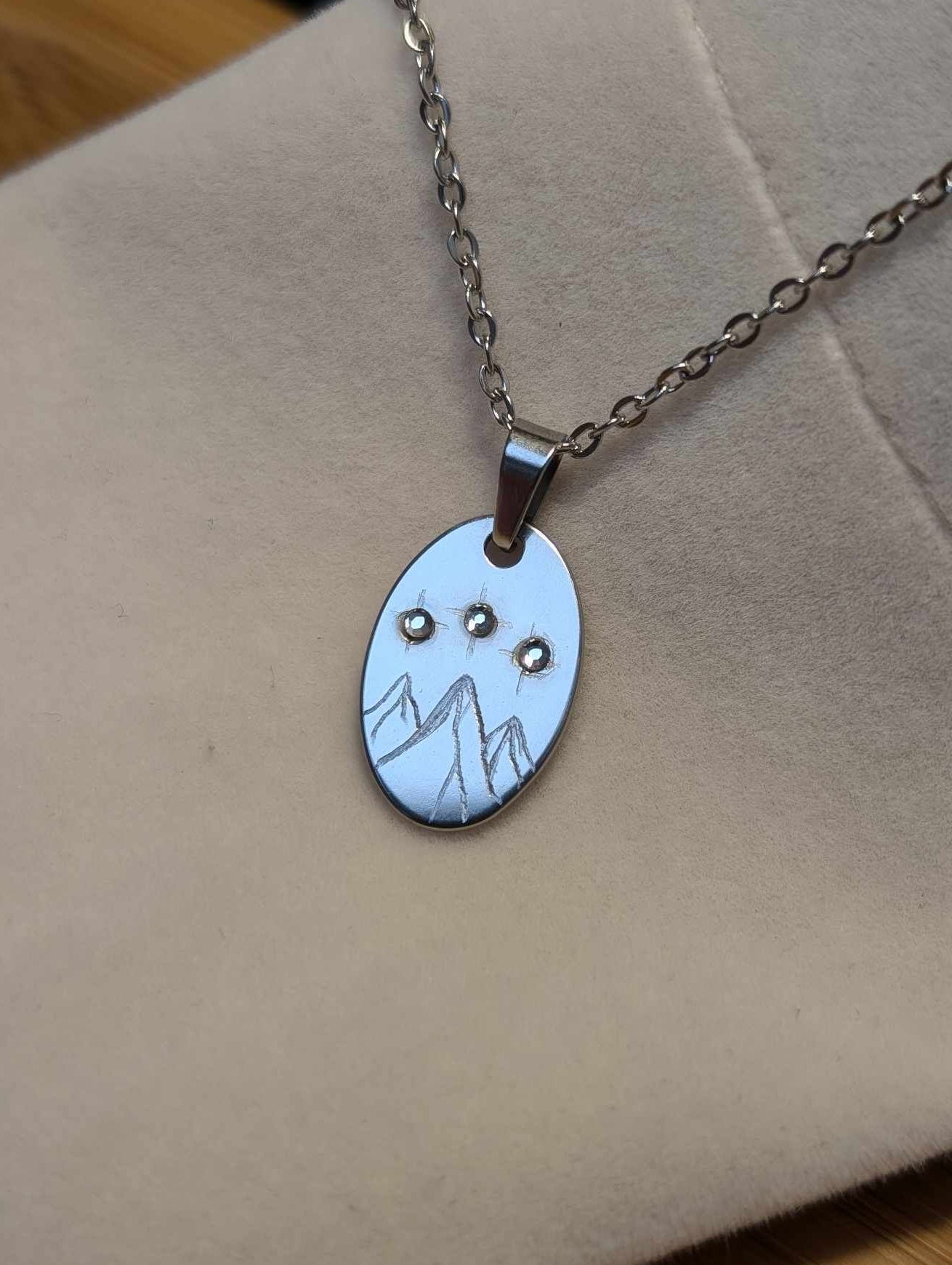 Hand Engraved Bookish Pendant Silver Necklace