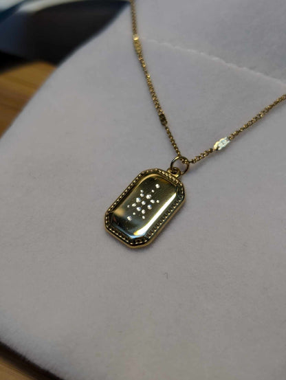 Hand Engraved Ornamental Gold Necklace
