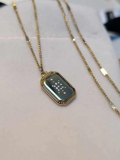 Hand Engraved Ornamental Gold Necklace