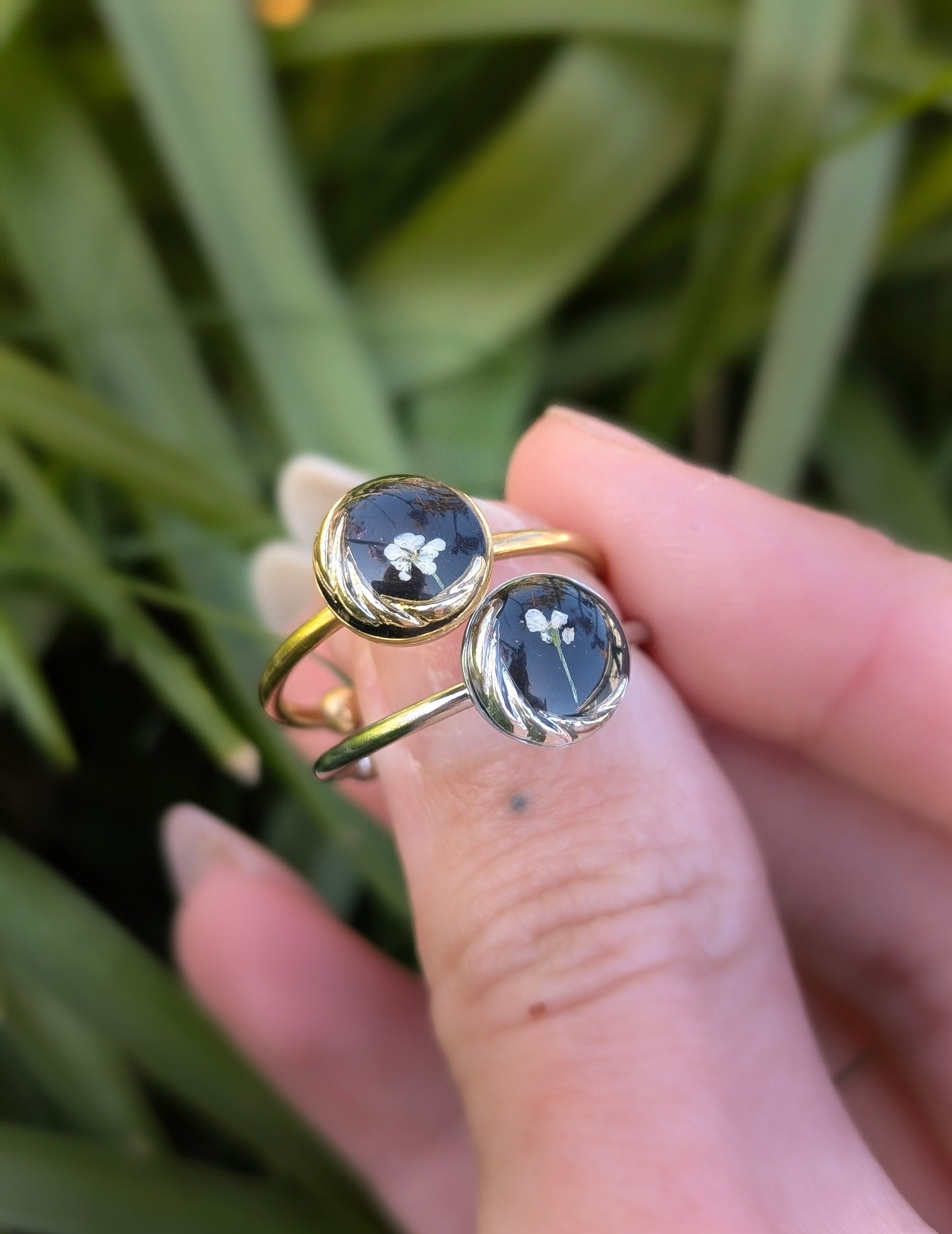 Moon Flora Adjustable Ring