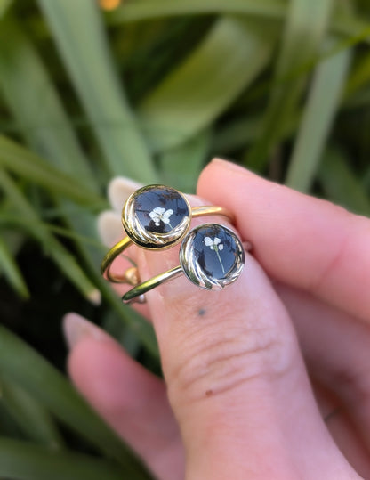 Moon Flora Adjustable Ring