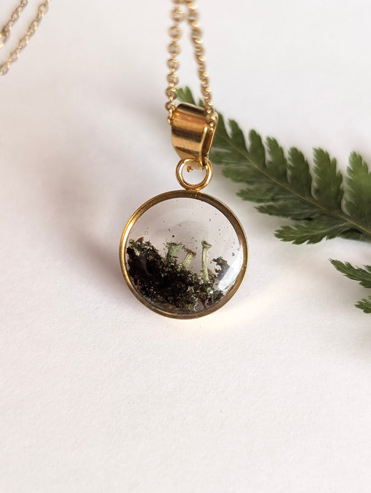 'Tiny Pixie Cup' -  Gold plated Stainless Steel Necklace