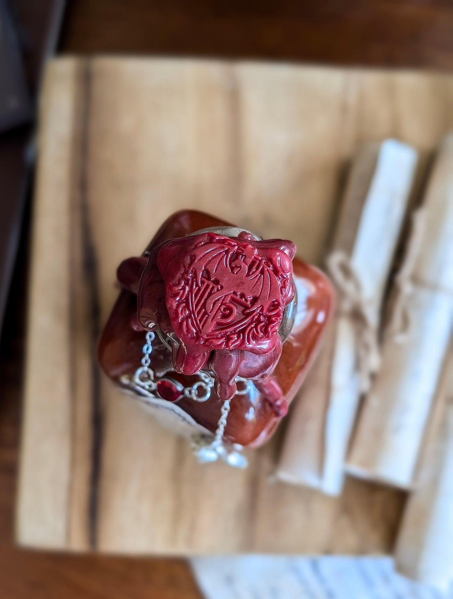 Vial of the Veiled Flame | Decorative Potion Bottle