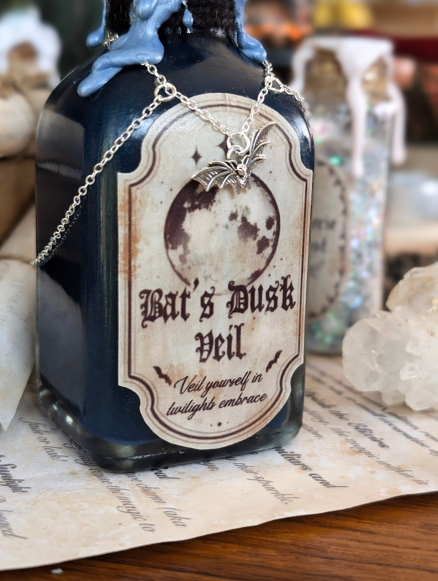 Bat's Dusk Veil | Bookish Decorative Potion Bottle
