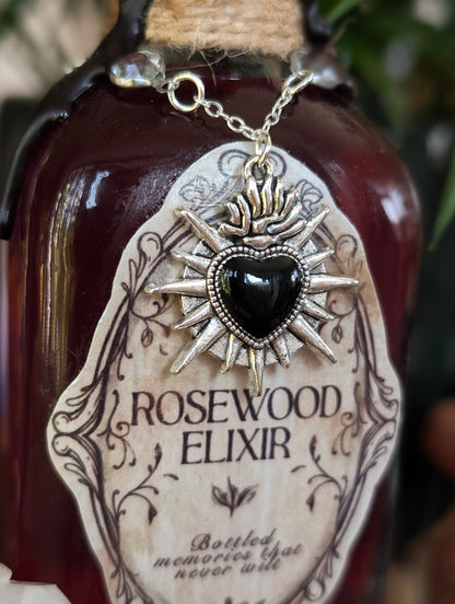 Rosewood Elixir | Decorative Potion Bottle