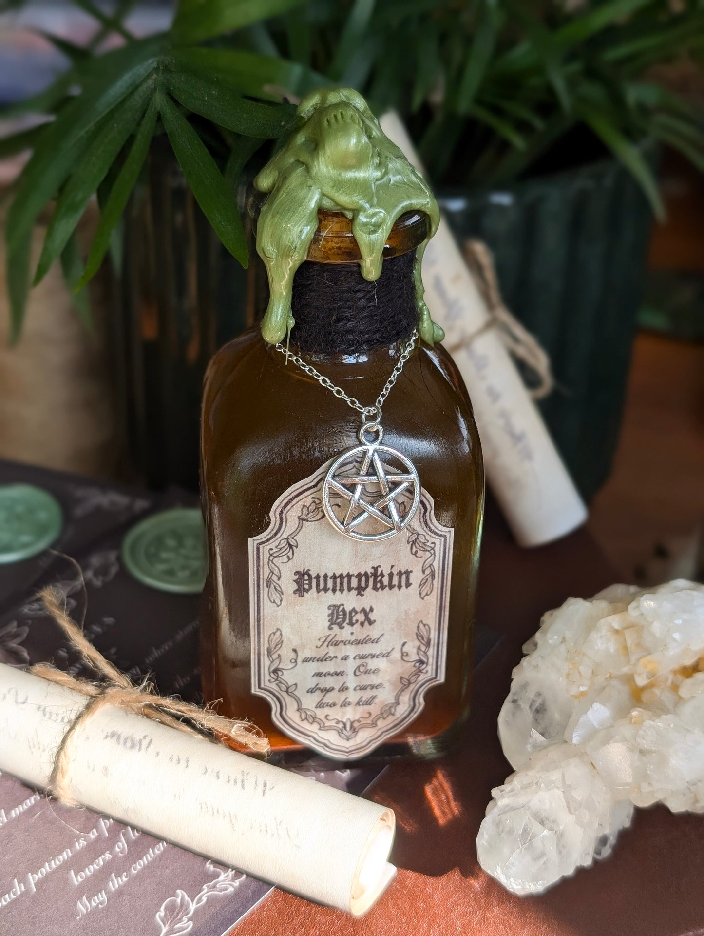 Pumpkin Hex | Halloween Decorative Potion Bottle