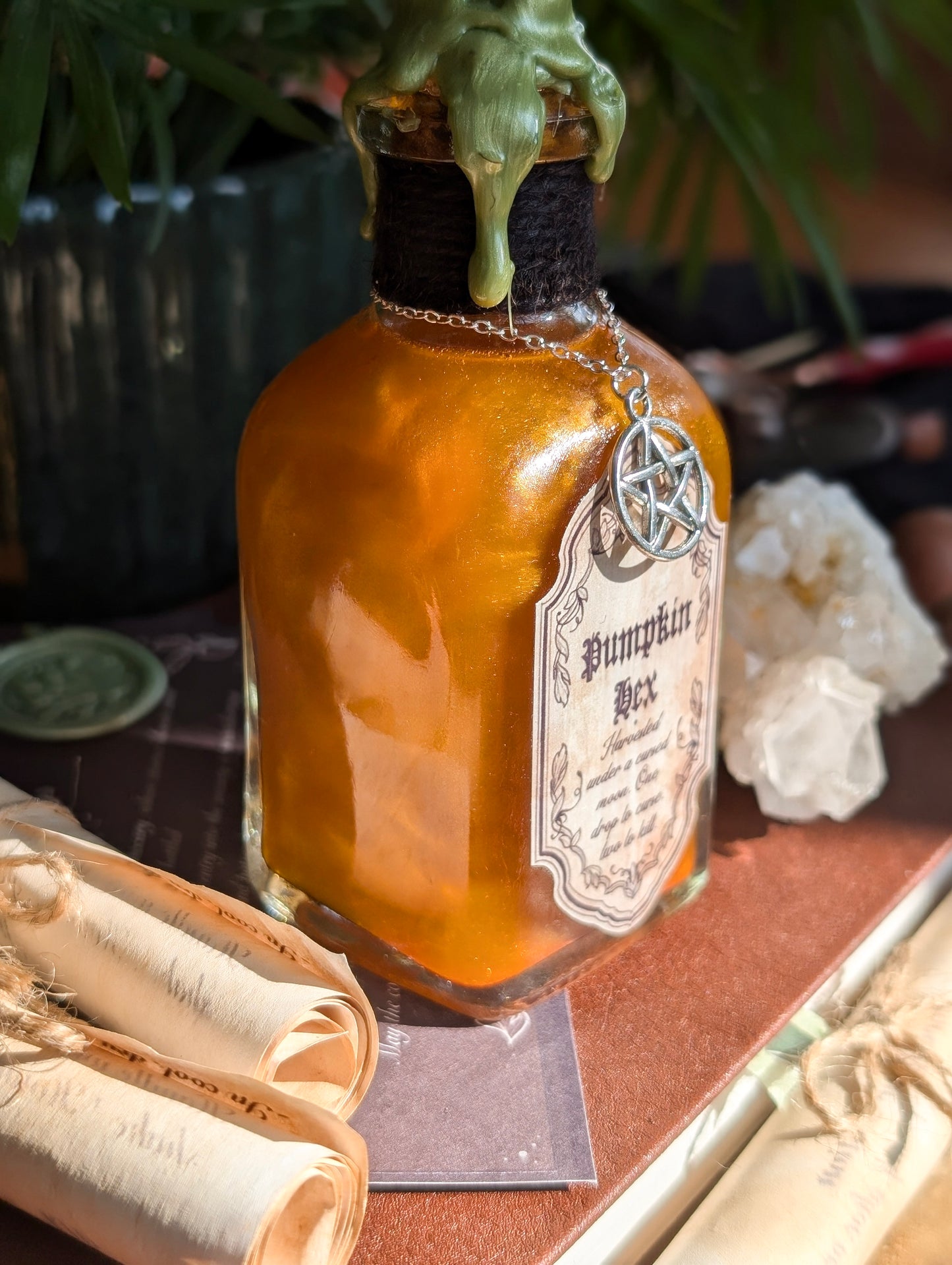 Pumpkin Hex | Halloween Decorative Potion Bottle