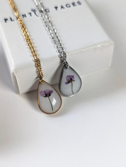 Lilac Dream Pendant | Stainless Steel Necklace
