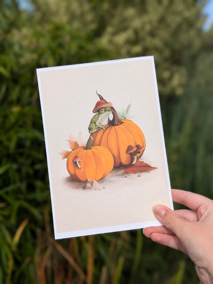 A5 Cottagecore Pumpkin Patch Print