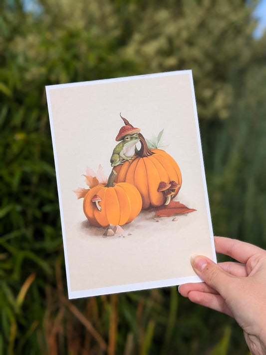 A5 Cottagecore Pumpkin Patch Print