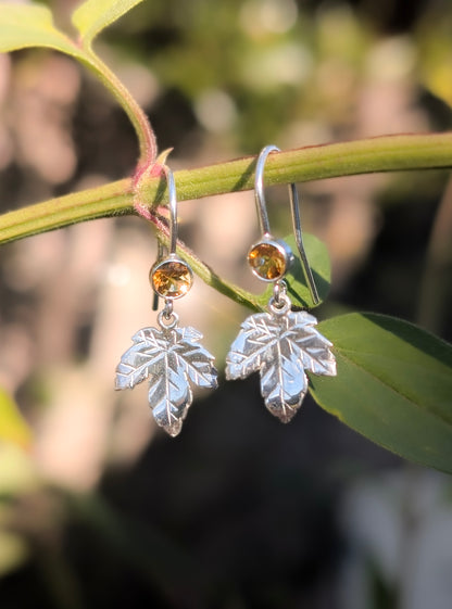 'Maple Sunrise' Citrine Earrings