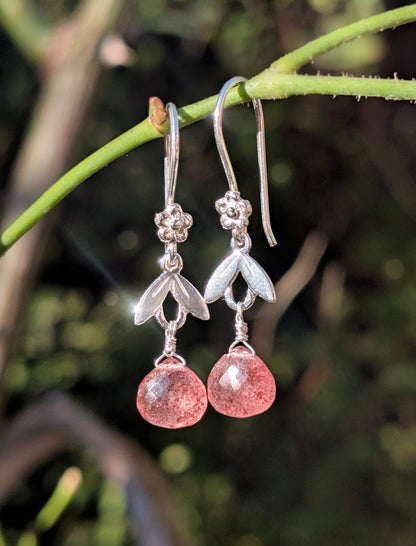 'The Last Wild Berry' Strawberry Quartz Earrings