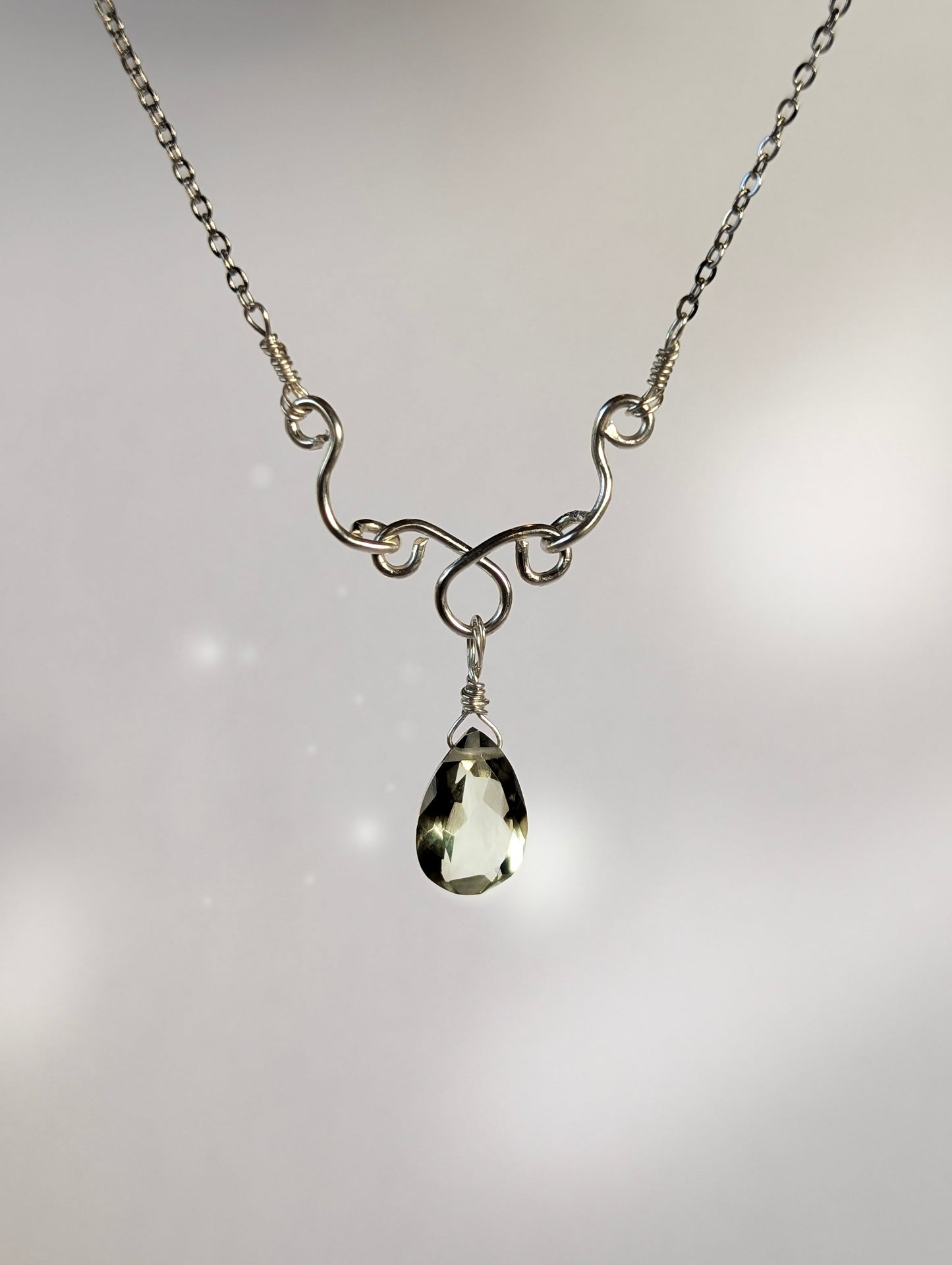 'Aurora' Green Amethyst Necklace