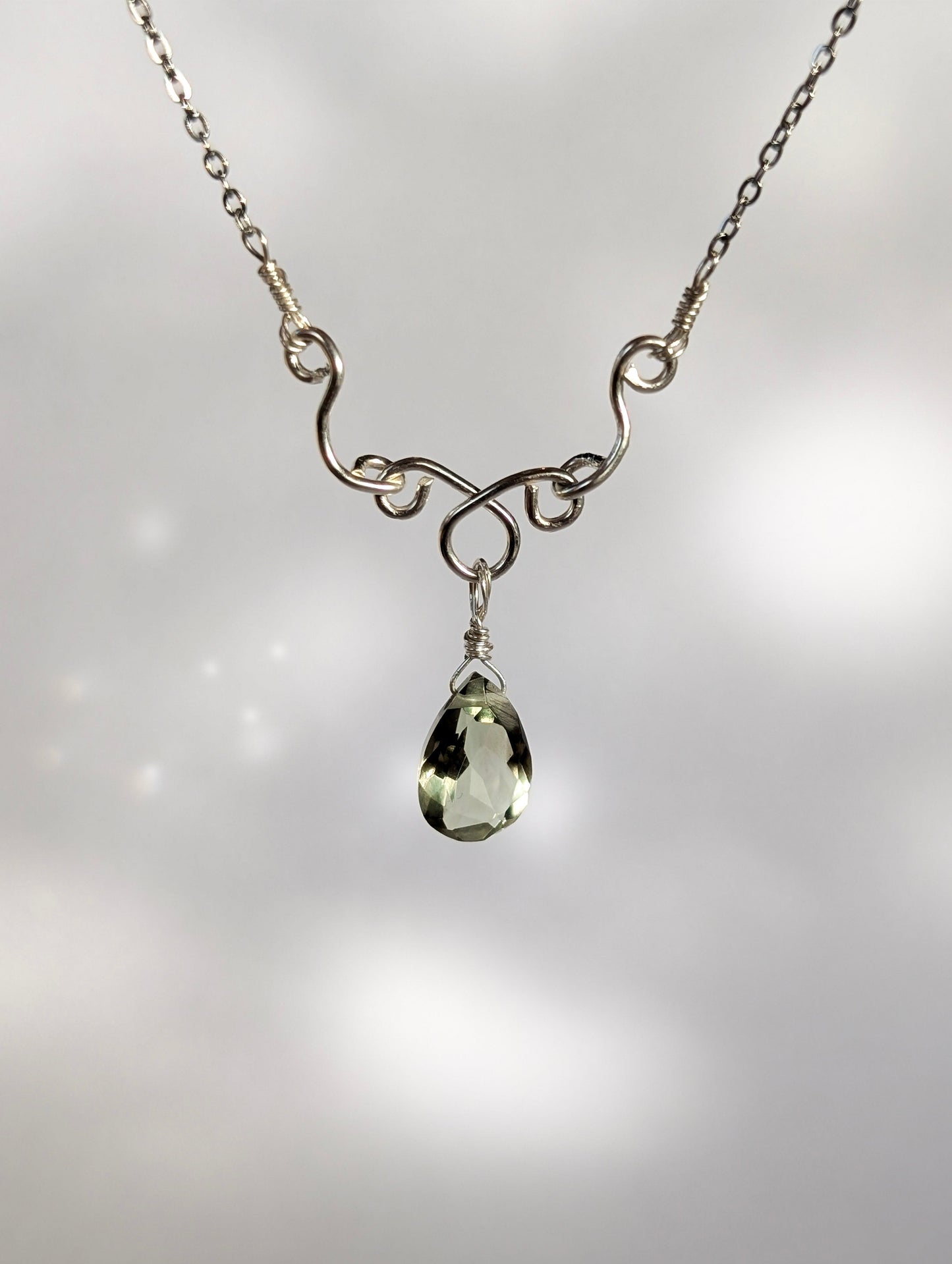 'Aurora' Green Amethyst Necklace