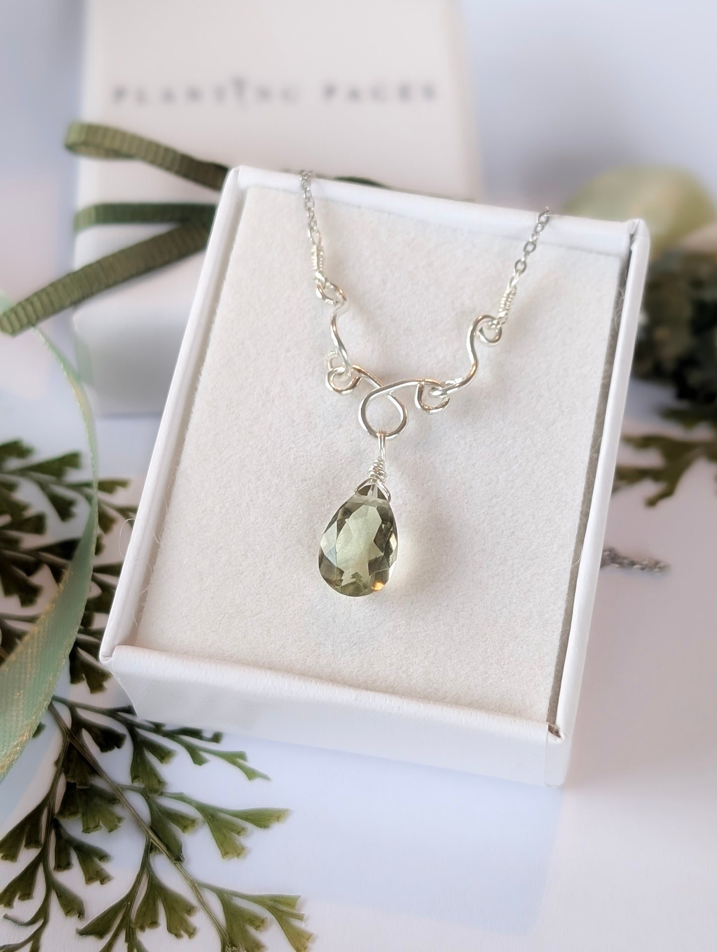 'Aurora' Green Amethyst Necklace
