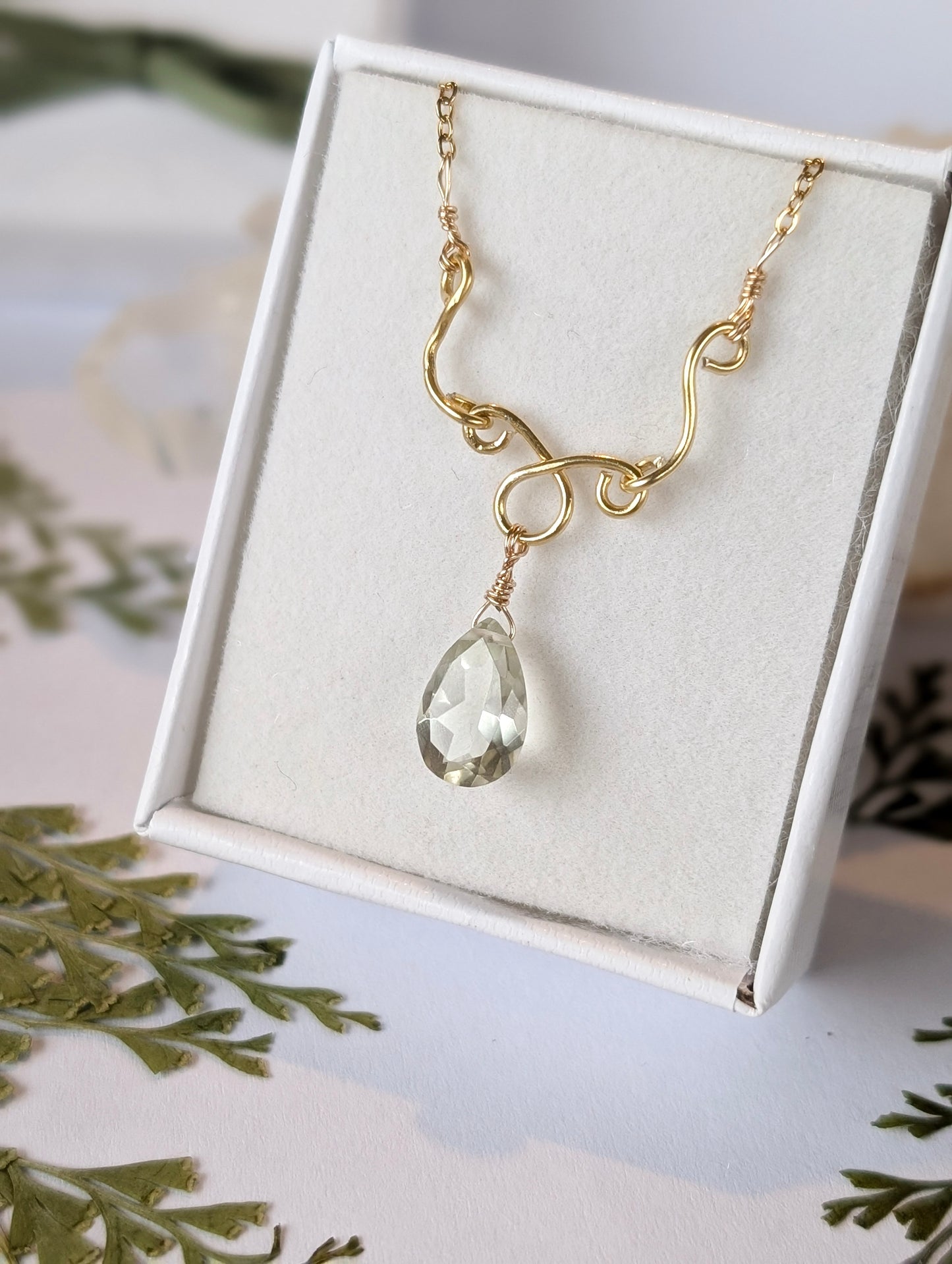'Aurora' Green Amethyst Necklace