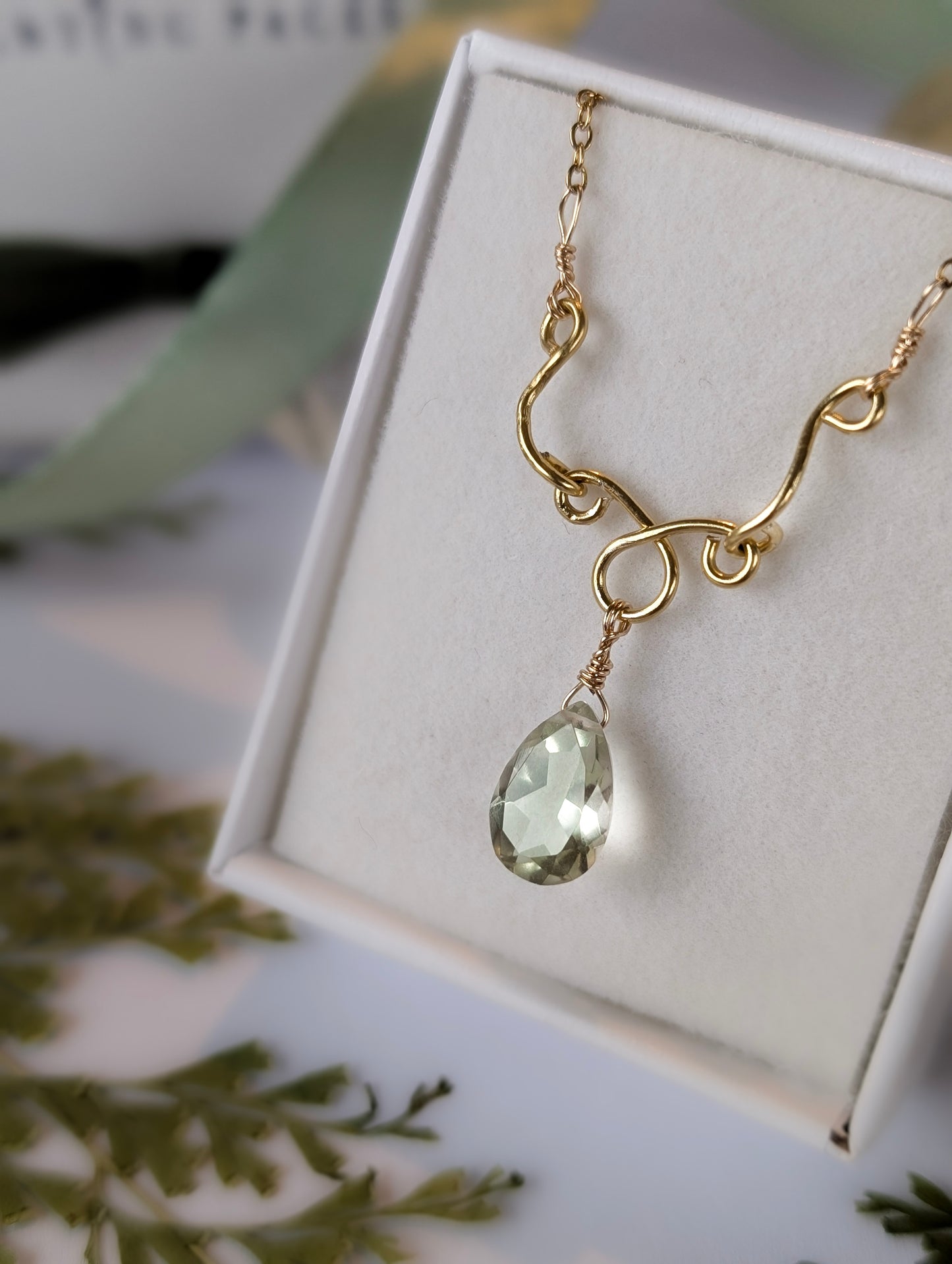 'Aurora' Green Amethyst Necklace