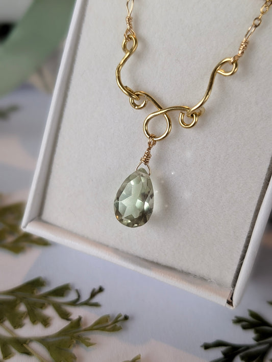 'Aurora' Green Amethyst Necklace