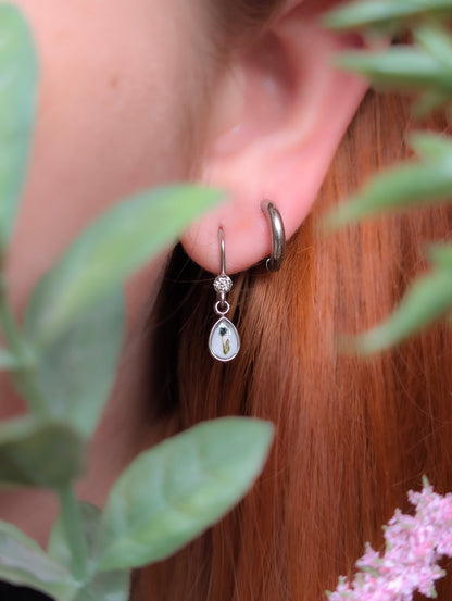 Purple Wildflower | Stainless Steel Hook Earrings