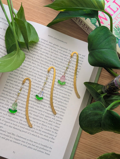 Tulip Metal Charm Bookmark