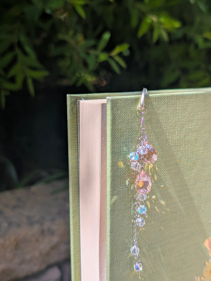 Pink & Silver Metal Charm Bookmark
